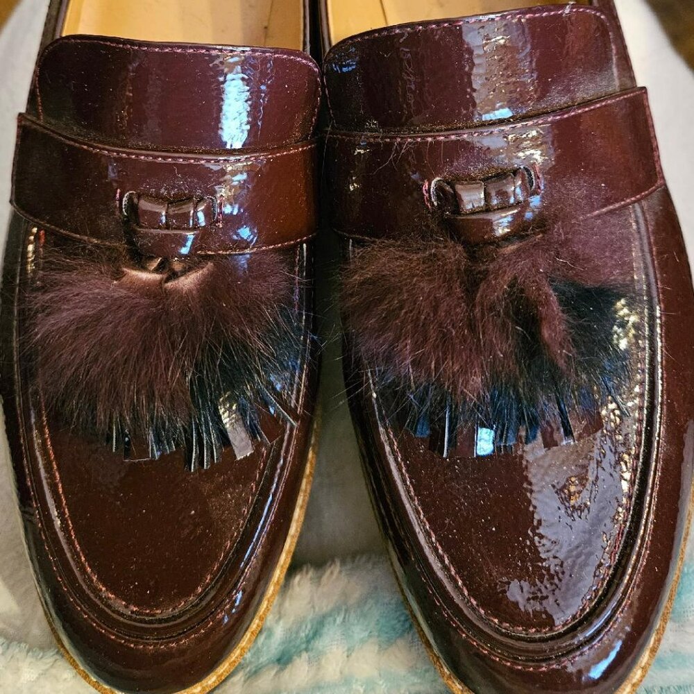 FRANCO SARTO CAROLYN SIZE 10 - RARE FUR TASSEL (RABBIT) - NEW NEVER WORN -